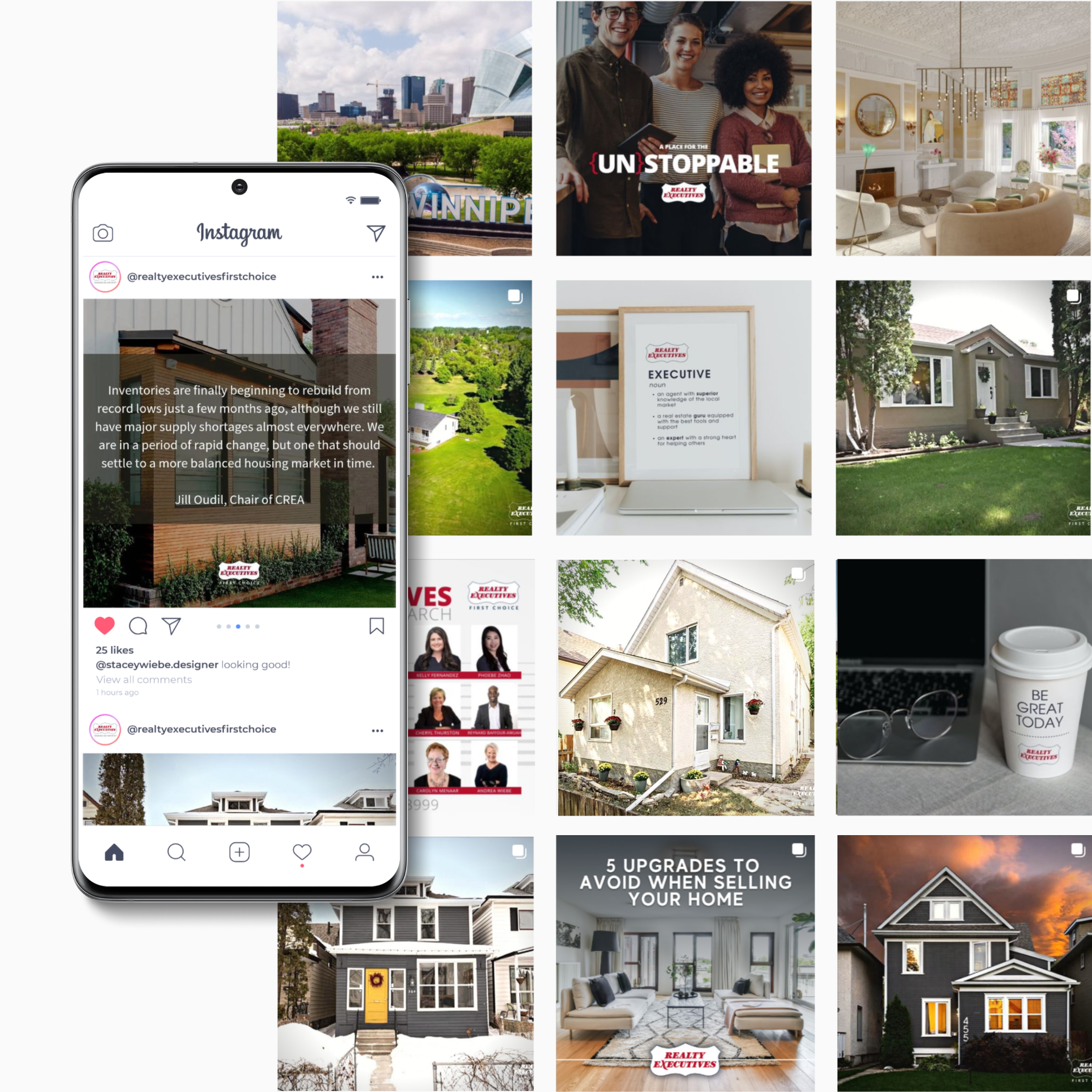 Realty Executives First Choice curated social media feed