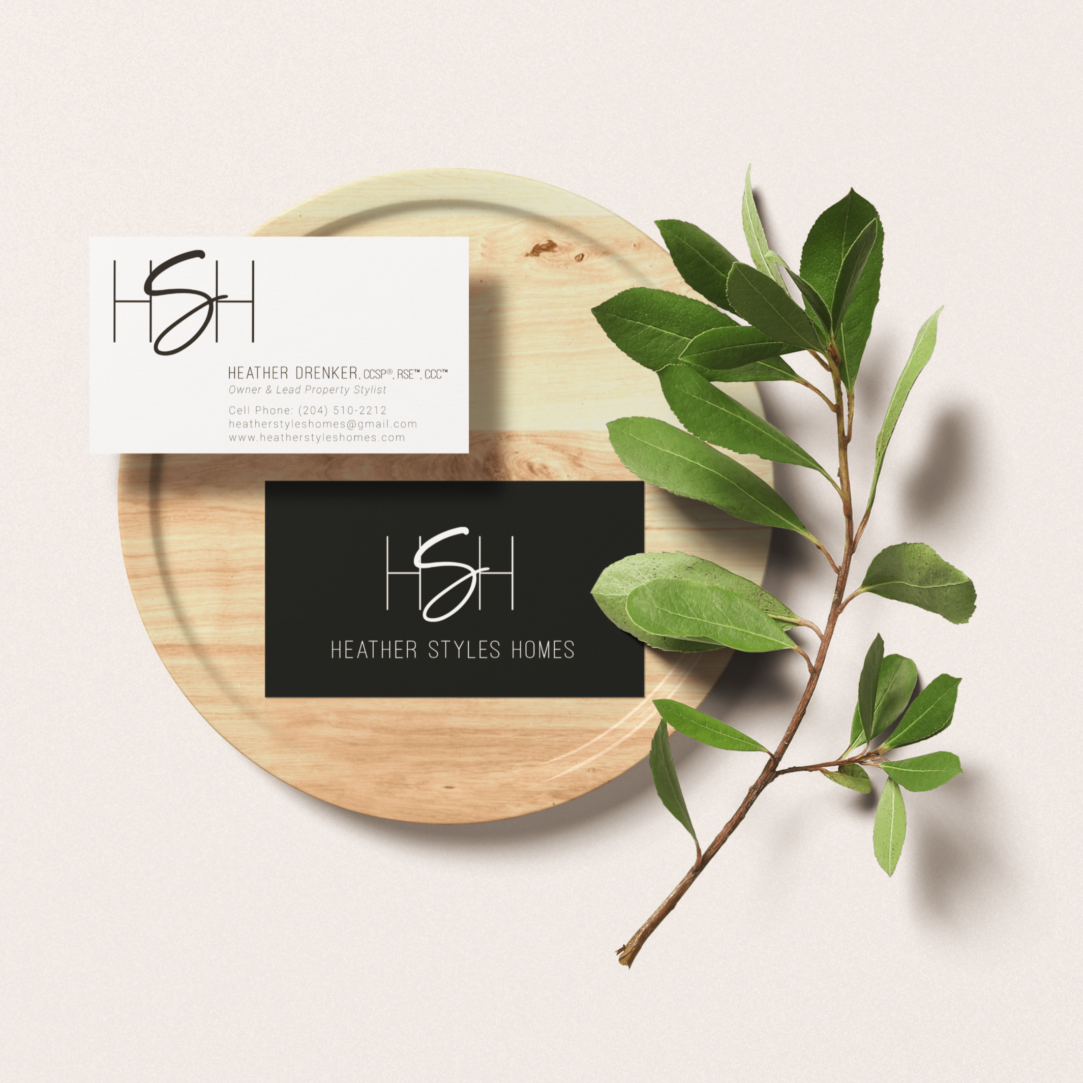 Heather Styles Homes business card design